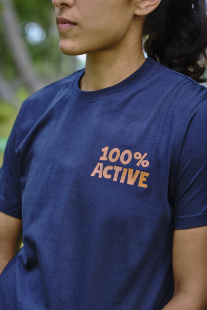 100% Active Tee - Navy