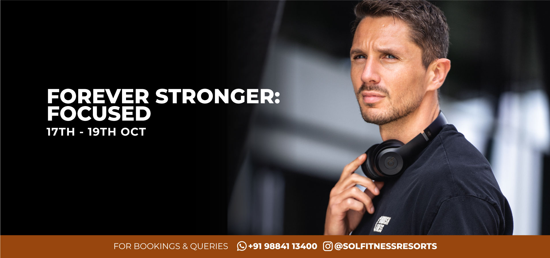 Reflective fitness coach portrait from Sol Fitness motivational series