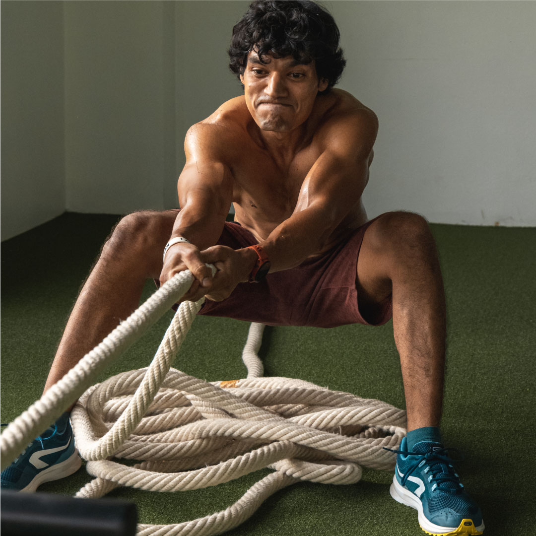 Rope training session during Sol Fitness Resorts strength workout
