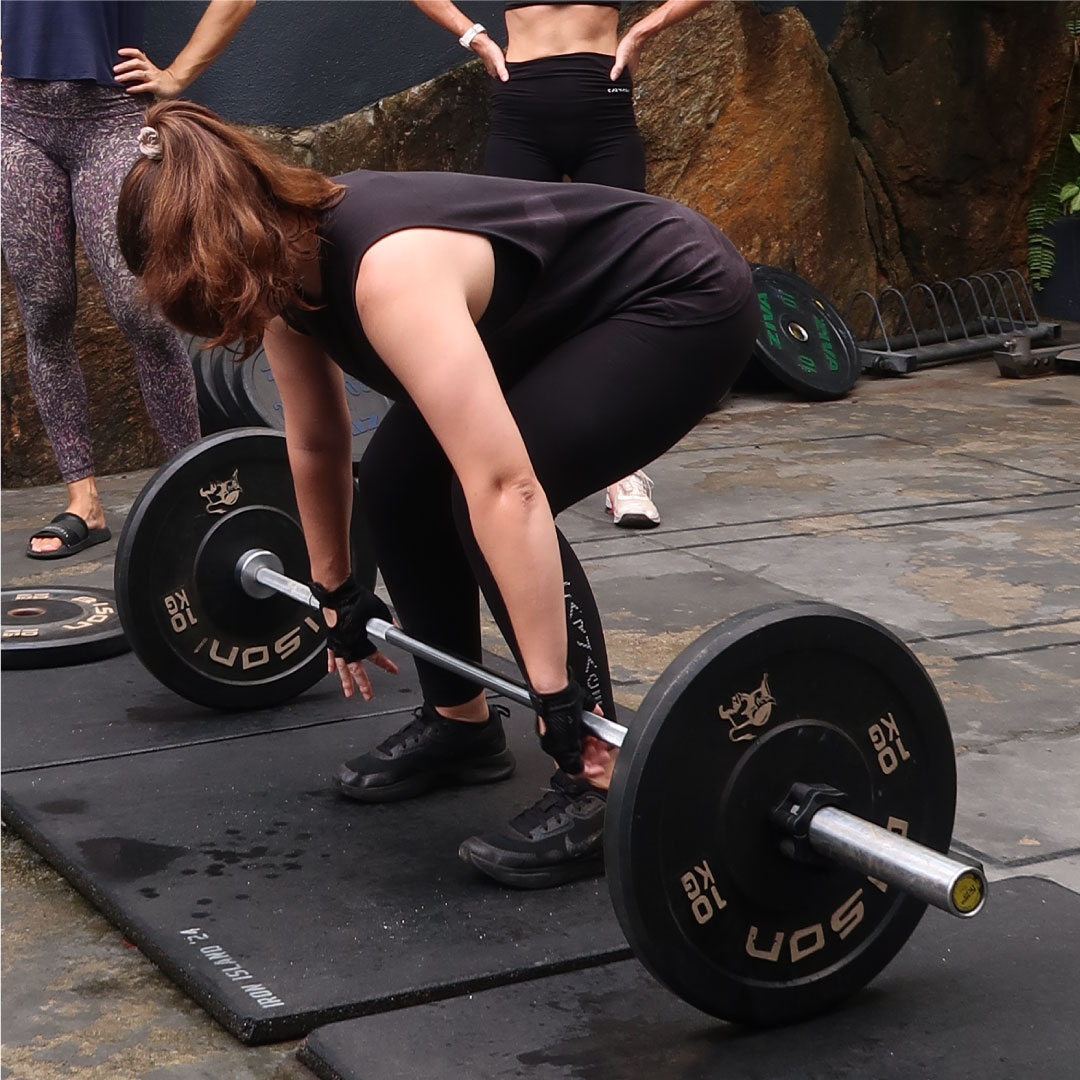 Functional weightlifting at Sol Fitness Resorts outdoor zone