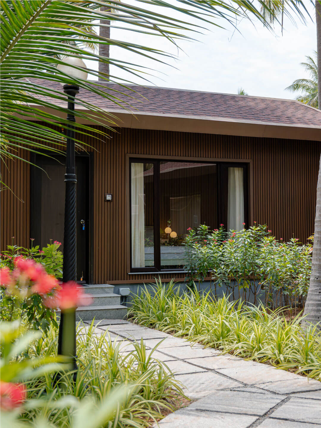 Exterior of tropical villa suite at Sol Fitness Resorts